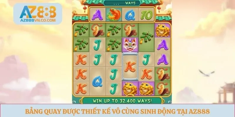 Bảng quay được thiết kế vô cùng sinh động tại Az888