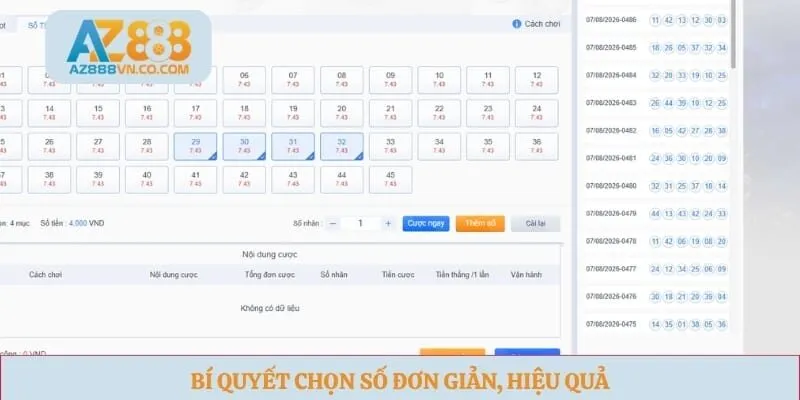 Bí quyết chọn số đơn giản, hiệu quả
