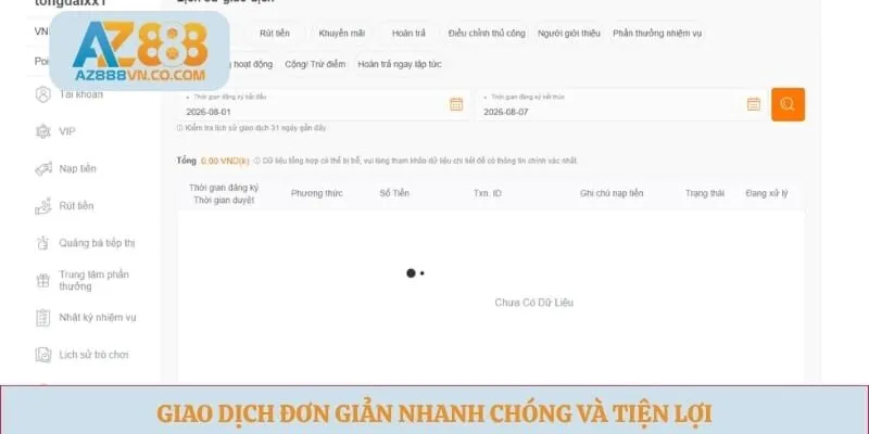 Giao dịch đơn giản nhanh chóng và tiện lợi