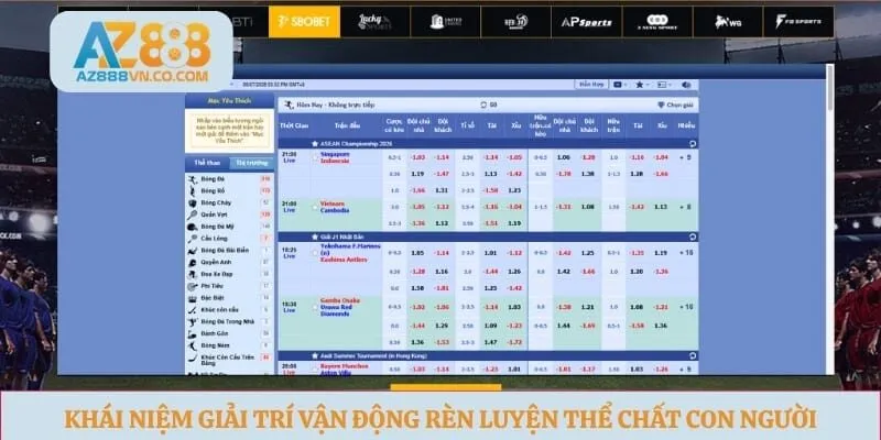 Khái niệm giải trí vận động rèn luyện thể chất con người