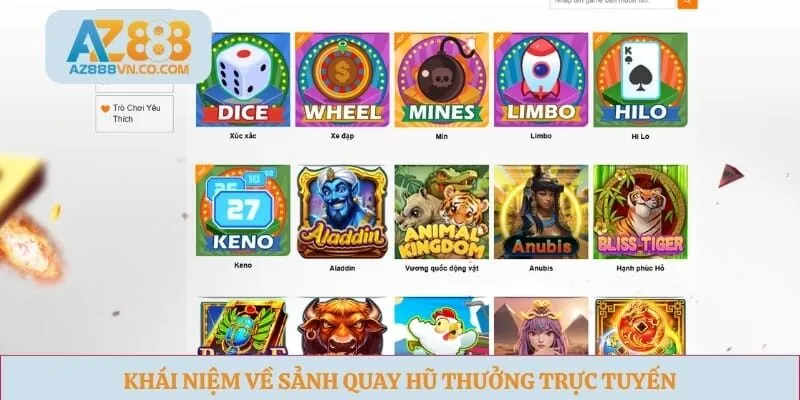 Khái niệm về sảnh quay hũ thưởng trực tuyến