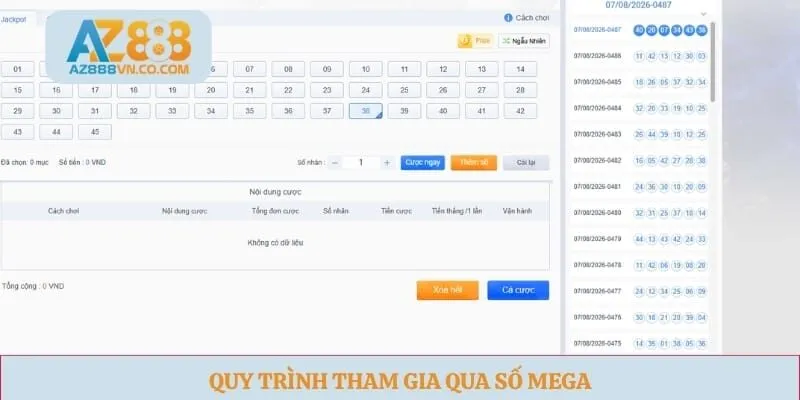 Quy trình tham gia qua số mega