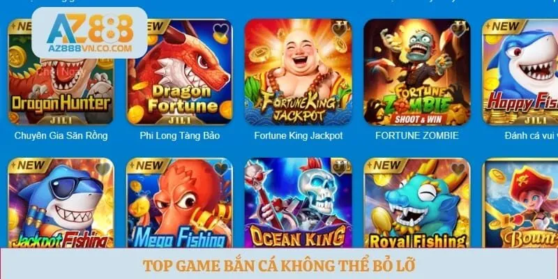 Top game bắn cá không thể bỏ lỡ